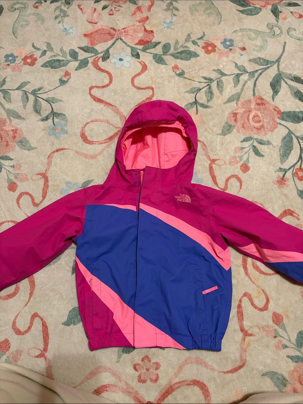 The North Face Kids' Magenta, Purple & Pink Hooded Rain Jacket